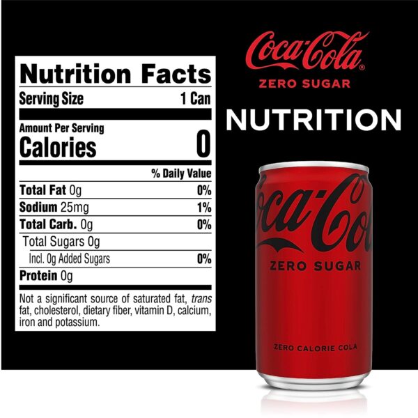 Coke Zero Sugar Cola Soda, 12 oz, 24 Pack (Package May Vary)