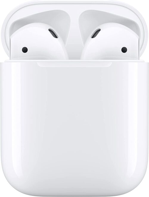 Apple AirPods (2nd Generation) Wireless Earbuds with Lightning Charging Case Included. Over 24 Hours of Battery Life, Effortless Setup. Bluetooth Headphones for iPhone