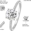 202306090037273817 EAMTI 1.2 CT Moissanite Rings 925 Sterling Silver Engagement Rings for Women Round Cut Promise Wedding Rings Stunning Wedding Bands for Women Size 3-11