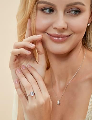 202306090110586771 EAMTI 3CT 925 Sterling Silver Engagement Rings Radiant Cut Solitaire Cubic Zirconia CZ Wedding Promise Rings for Her Wedding Bands for Women Size 3-11