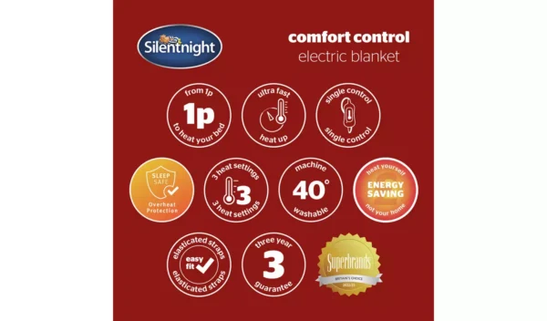 Stay Warm All Night!   Silentnight® Comfort Control Electric Underblanket – Cozy Comfort for Just £4.99! Perfect for Chilly Nights ❄️ - Click to Buy Now!