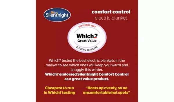 Stay Warm All Night!   Silentnight® Comfort Control Electric Underblanket – Cozy Comfort for Just £4.99! Perfect for Chilly Nights ❄️ - Click to Buy Now!