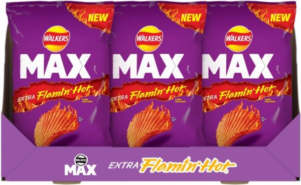 85% OFF Walkers Max Extra Flamin' Hot Crisps (12 Bags) – Only £4.05!   FREE Shipping! Hurry, While Stocks Last!