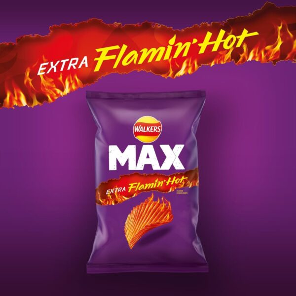 85% OFF Walkers Max Extra Flamin' Hot Crisps (12 Bags) – Only £4.05!   FREE Shipping! Hurry, While Stocks Last!