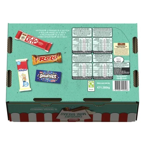 Nestlé Chocolate Mini’s Selection Box, 70 Chocolate Biscuit Bars – Kit Kat, Smarties, Rolos, Milkybar, Sharing Bulk Chocolate Box