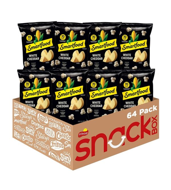 Smartfood White Cheddar Flavored Popcorn, 1 Ounce (Pack of 64)
