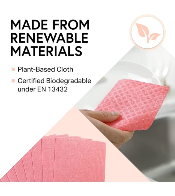 Swedish Wholesale Swedish Dish Cloths – 10 Pack Reusable, Absorbent Hand Towels for Kitchen, Counters & Washing Dishes – Cellulose Sponge Cloth – Eco Friendly Gifts – Assorted