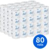 Scott Professional 100% Recycled Fiber Standard Roll Bathroom Tissue (13217), 2-Ply, White, 80 Rolls / Case, 473 Sheets / Roll, 37,840 Sheets / Case