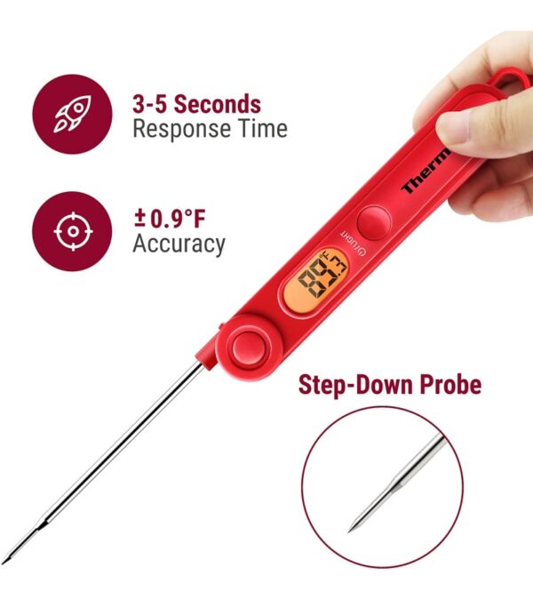 ThermoPro TP03 Digital Meat Thermometer for Cooking Kitchen Food Candy Instant Read Thermometer with Backlight and Magnet for Oil Deep Fry BBQ Grill Smoker Thermometer