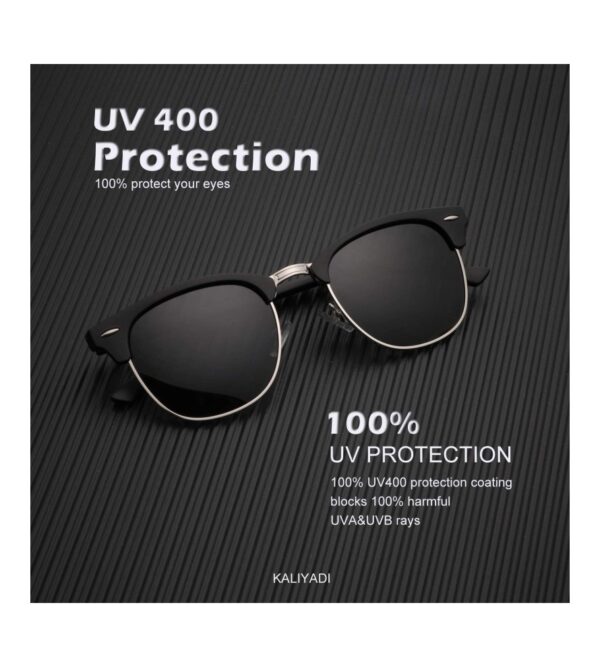KALIYADI Polarized Sunglasses for Men and Women Semi-Rimless Frame Driving Sun glasses UV Blocking