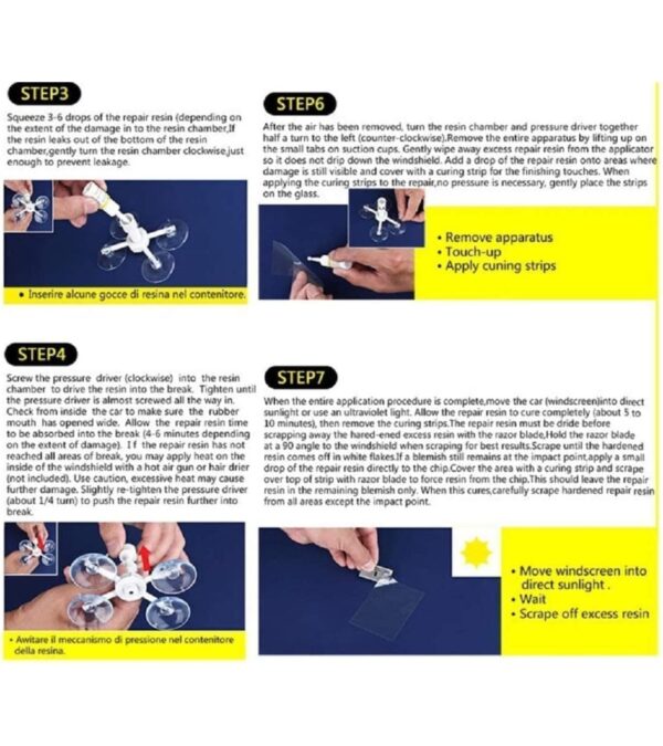 Rain-X 600001 Windshield Repair Kit ??Quick And Easy Durable Resin Based Windshield Repair Kit for Chips and Cracks, Good For Round Damage Below 1??In Diameter And Cracks Smaller Than 12??In Length