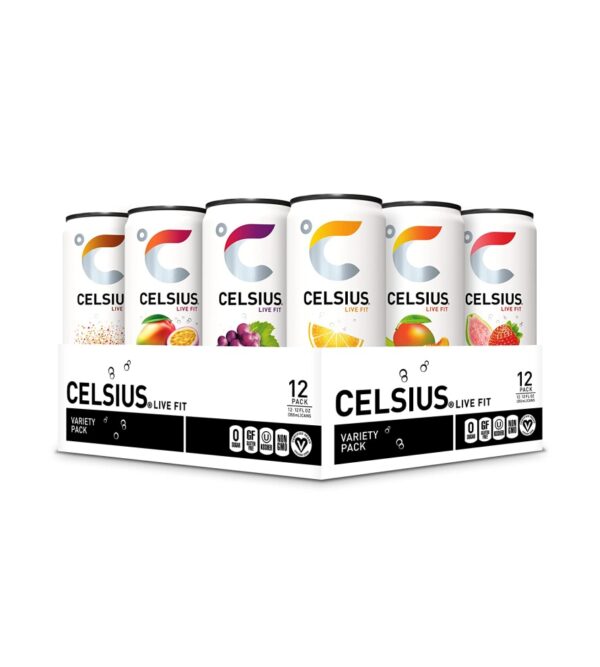 CELSIUS Official Variety Pack, Functional Essential Energy Drink 12 Fl Oz (Pack of 12)