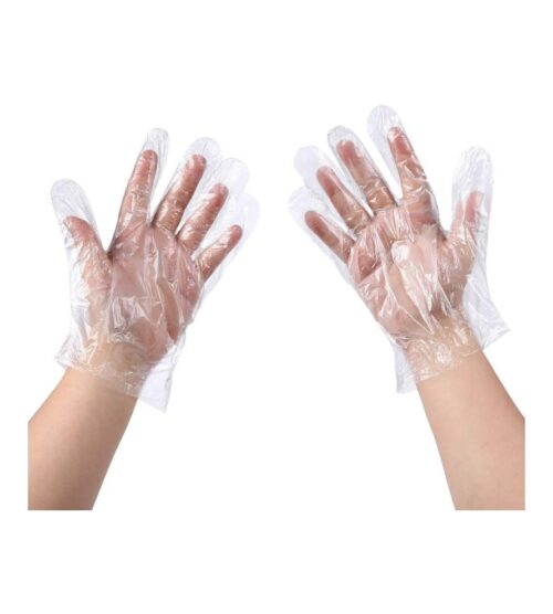 Disposable Food Prep Gloves – 500 Piece Plastic Food Safe Disposable Gloves, Food Handling, One Size Fits Most (500 PCS）