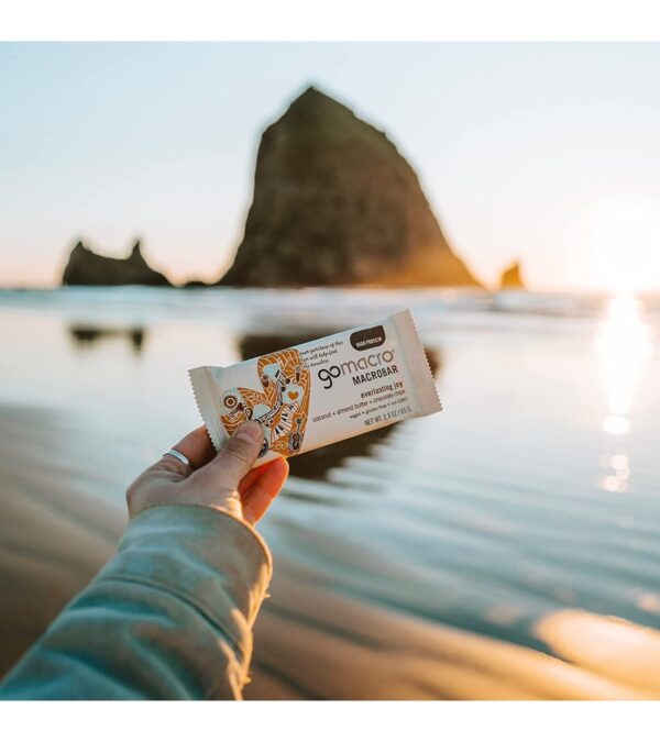 GoMacro MacroBar Organic Vegan Protein Bars – Coconut + Almond Butter + Chocolate Chips (2.3 Ounce Bars, 12 Count)