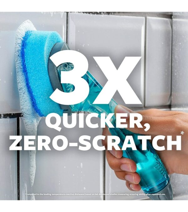 Scotch-Brite Non-Scratch Dishwand, Scrubber for Cleaning Kitchen, Bathroom, and Household, Non-Scratch Dish Scrubber Safe for Non-Stick Cookware, 1 Dishwand