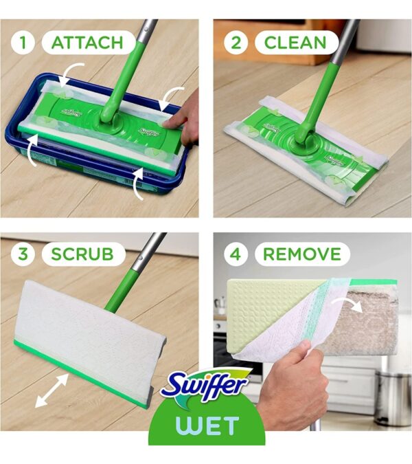 Swiffer Sweeper 2-in-1 Mops for Floor Cleaning, Dry and Wet Multi Surface Floor Cleaner