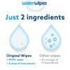 WaterWipes Plastic-Free Original Baby Wipes, 99.9% Water Based Wipes, Unscented & Hypoallergenic for Sensitive Skin, 540 Count (9 packs), Packaging May Vary