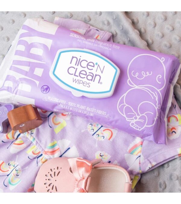 Nice 'n Clean Unscented Baby Wipes (672 Total Wipes) | Ideal for Sensitive Skin | Hypoallergenic, Plastic-Free, Plant-Based Wet Wipes | Made w/ 100% Purified Water