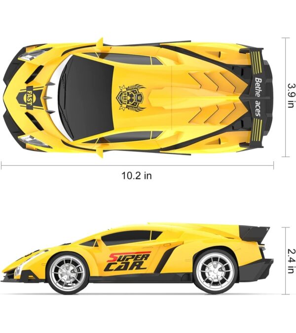 img-23d705446b9e11a800fe320bf50dca50 Growsland Remote Control Car, RC Cars Xmas Gifts for Kids 1/18 Electric Sport Racing Hobby Toy Car Yellow Model Vehicle with Lights and Controller Kids Toys Gifts for 4 5 6 7 8-12 Year Old Boys Girls