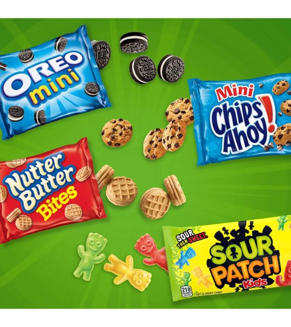 img-2479c6356aa51c6ea2e5ef4d36645cd1 OREO Mini Cookies, CHIPS AHOY Mini Cookies, SOUR PATCH KIDS Candy & Nutter Butter Bites Cookies & Candy Variety Pack, 32 Snack Packs