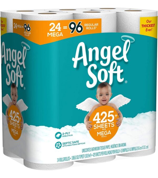 Angel Soft Mega Rolls, 24 Count
