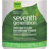 Seventh Generation White Toilet Paper 2-ply 100% Recycled Paper, 500 sheets, Pack of 60