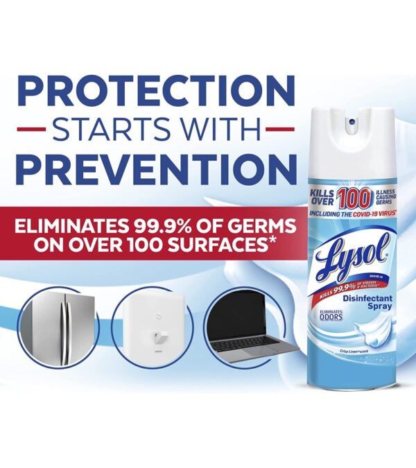 img-29171f7ccb7c3d1582557ebb88bd01bd Lysol – 19200741866 Disinfectant Spray, Crisp Linen, 150oz (12X12.5oz)