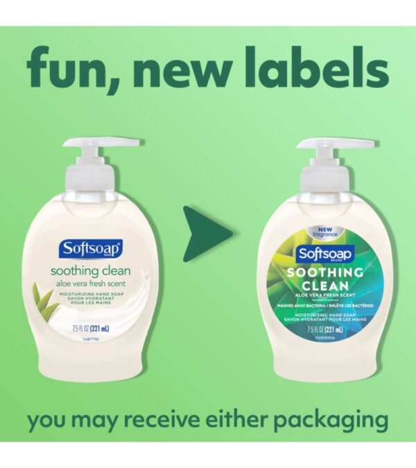 Softsoap Moisturizing Liquid Hand Soap, Soothing Clean Aloe Vera – 7.5 Fl Oz (Pack of 6)