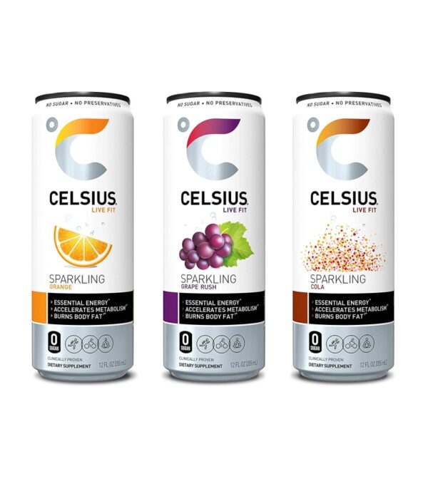 CELSIUS Sparkling Classic Pop Pack, Functional Essential Energy Drink 12 Fl Oz (Pack of 24)