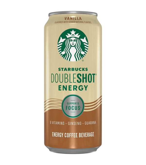 Starbucks RTD Energy Drink, Doubleshot Energy Drink, Coffee, Guarana, Vitamin B, Ginseng, 15 oz Cans (12 Pack)