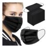 100PCS 3 Ply Black Disposable Face Mask Filter Protection Face Masks
