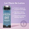 Califia Farms – Oat Barista Blend Oat Milk, 32 Oz (Pack of 6), Shelf Stable, Dairy Free, Plant Based, Vegan, Gluten Free, Non GMO, High Calcium, Milk Frother, Creamer, Oatmilk