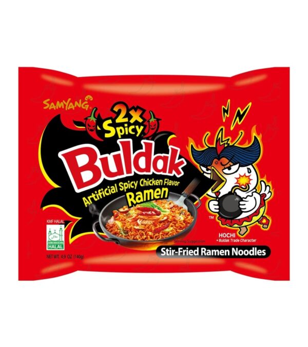 img-32d56d204f629823496a472ecc6d9412 Samyang 2X Buldak (Korean) Hot Spicy Chicken Stir Fried Ramen 4.94 oz (Pack of 40)