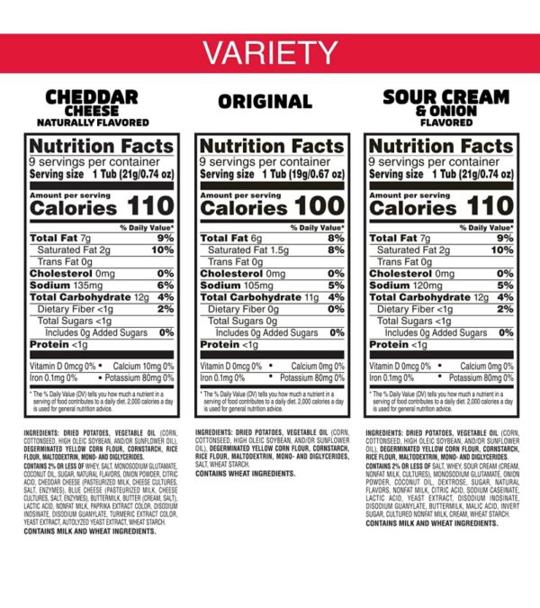 Pringles Potato Crisps Chips, Lunch Snacks, Office and Kids Snacks, Snack Stacks, Variety Pack, 19.3oz Box (27 Cups)