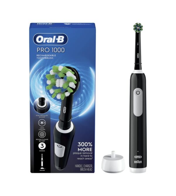 Oral-B Pro 1000 Rechargeable Electric Toothbrush, Black