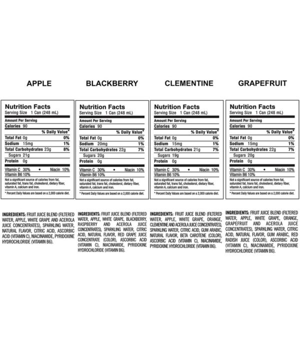 img-35af4ae0e8e19a9f542e90a900a9e4f7 IZZE Sparkling Juice, 4 Flavor Variety Pack, 8.4 Fl Oz (24 Count)