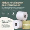 Betterway Bamboo Toilet Paper 3 PLY – Eco Friendly, Sustainable Toilet Tissue – 12 Double Rolls & 360 Sheets Per Roll – Septic Safe – Organic, Plastic Free, Compostable & Biodegradable – FSC Certified