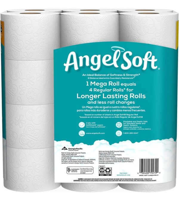 Angel Soft Mega Rolls, 24 Count