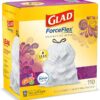 Glad Trash & Food Storage ForceFlex Protection Series Tall Trash Bags, 13 Gal, Gain Moonlight Breeze with Febreze, 110 Ct (Package May Vary)