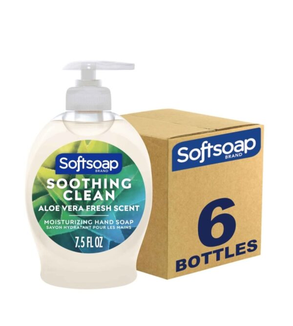 Softsoap Moisturizing Liquid Hand Soap, Soothing Clean Aloe Vera – 7.5 Fl Oz (Pack of 6)