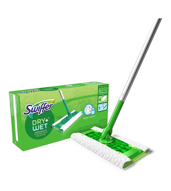 Swiffer Sweeper 2-in-1 Mops for Floor Cleaning, Dry and Wet Multi Surface Floor Cleaner
