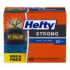 Hefty Strong Large Trash Bags, 33 Gallon, 48 Count