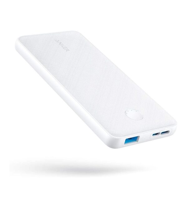 Anker Portable Charger, 313 Power Bank (PowerCore Slim 10K) 10000mAh Battery Pack with High-Speed PowerIQ Charging Technology and USB-C (Input Only) for iPhone, Samsung Galaxy, and More (White)