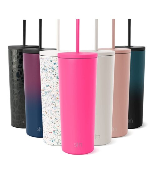 img-453eb2bb54c39afba1e325ebd760ebec Simple Modern Insulated Tumbler with Lid and Straw | Iced Coffee Cup Reusable Stainless Steel Water Bottle Travel Mug | Spring Break Gifts For Her & Him | Classic Collection | 24oz | Nebula