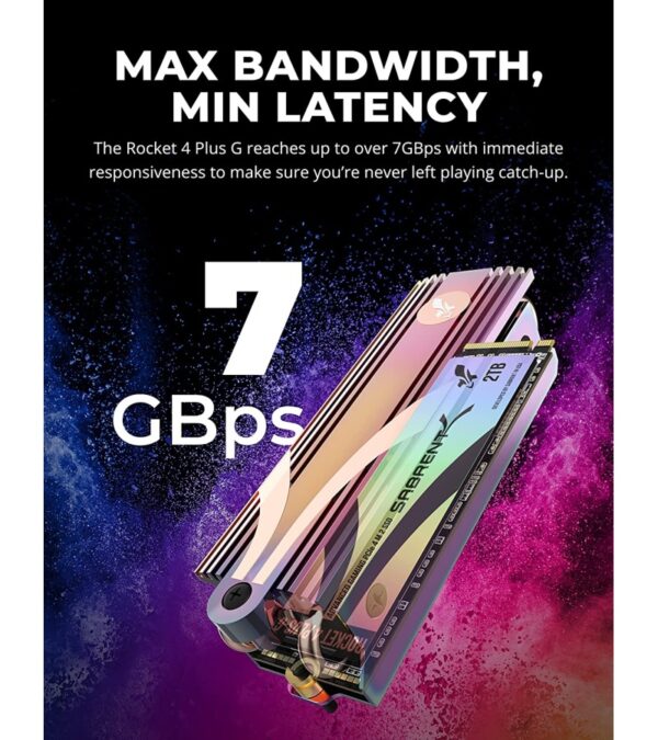 SABRENT Rocket 4 Plus-G 1TB Advanced Gaming M.2 PCIe NVMe SSD, up to 7GBps (SB-RKTG-1TB)