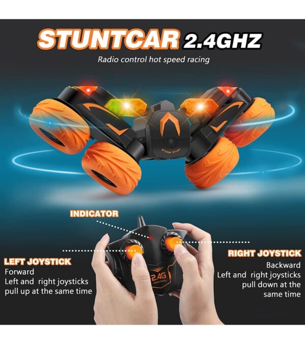 img-4c666be4a8da026029136116dcf5f9cd VILICO Electric Competitive RC Stunt Car Toy for Kids,Remote Control Car,Double-Sided Rotation 360°,High-Speed 4WD Off-Road Vehicle for Boys Girls,Gift Toys for Boys 3 4 5 6 7 8 9 10 11 12 Year Old