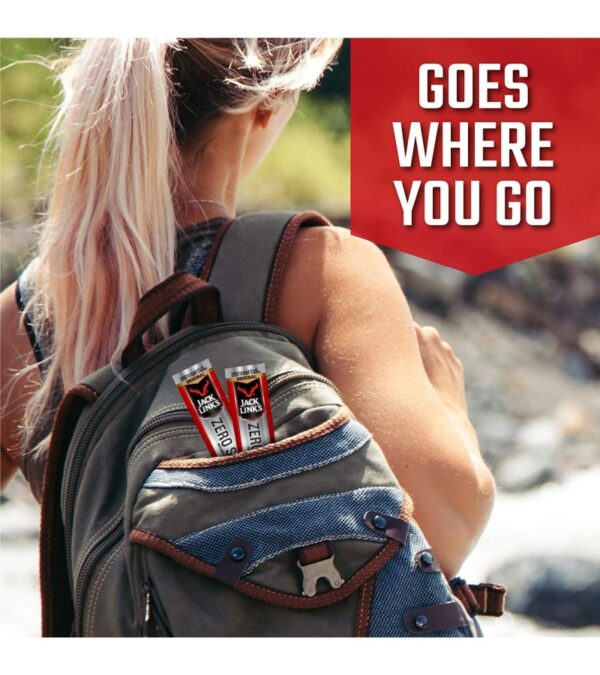 Jack Link's Beef Sticks, Zero Sugar, Original – Protein Snack, Meat Stick with 6g of Protein, Made with 100% Beef, No Added MSG** – 0.92 Oz. (20 Count)