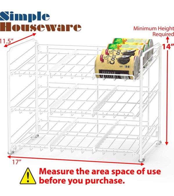 img-5046dc6227233dcc20cb4dee91b6b8c9 SimpleHouseware Stackable Can Rack Organizer, White
