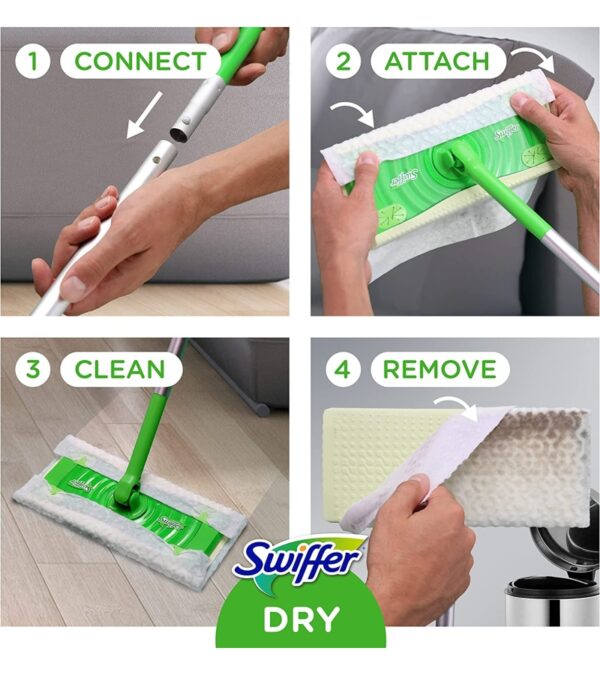 Swiffer Sweeper 2-in-1 Mops for Floor Cleaning, Dry and Wet Multi Surface Floor Cleaner