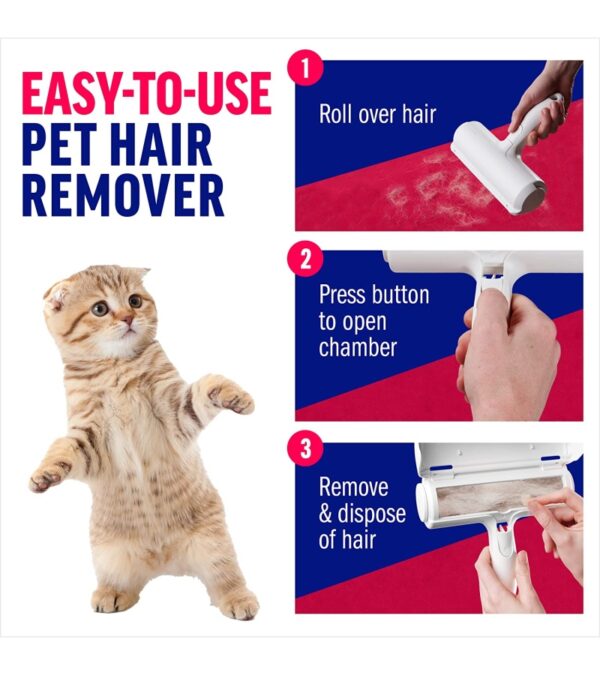 ChomChom Pet Hair Remover – Reusable Cat and Dog Hair Remover for Furniture, Couch, Carpet, Car Seats or Bedding – Portable, Multi-Surface Lint Roller and Fur Removal Tool